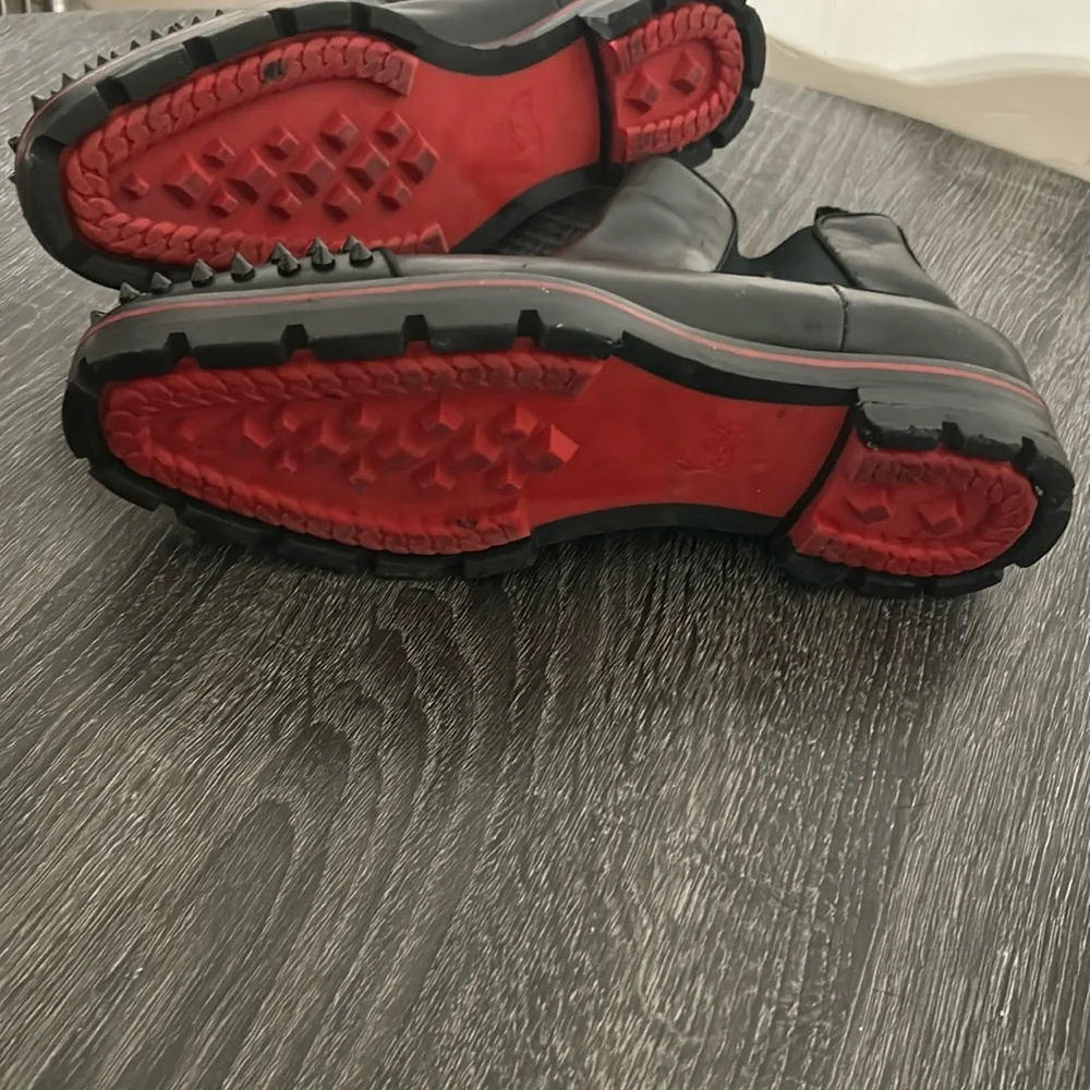 Christian Louboutin Black Leather Boots - Picture 2 of 4